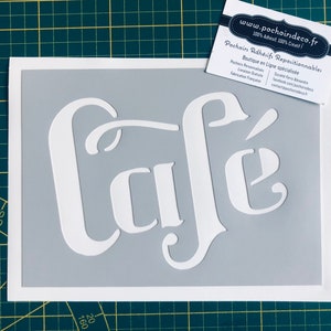 Reusable PVC Adhesive Stencil 20 x 15 cm Coffee Lettering