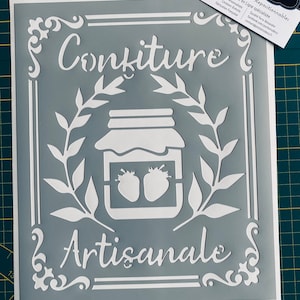 Wiederverwendbare PVC-Klebeschablone, 25 x 20 cm, Craft Jam Poster
