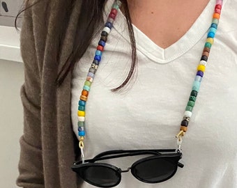 Natural Gemstone Beaded Sunglass Chain
