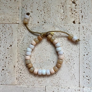 The Perfect White Tee II, Forte Gemstone Beaded Bracelet • Adjustable