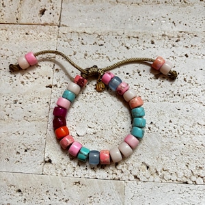 Ice Queen • Gemstone Beaded Bracelet • Adjustable