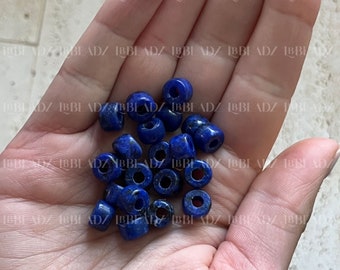 Cuenta de gema Lapislázuli Forte, n.° 38, 8 x 6 mm, venta al por mayor