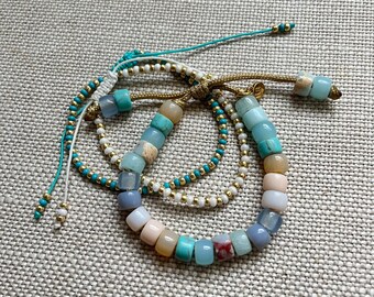 Cindy-rella • Gemstone Beaded Bracelet • Adjustable