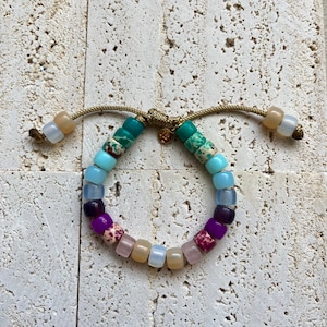 The Unicorn, Forte Gemstone Adjustable Beaded Bracelet