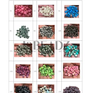 ¡Nuevos colores añadidos! Cuentas de piedras preciosas Pony Beads de 8 x 6 mm: Cuentas redondas sueltas para separar y crear joyas. imagen 9