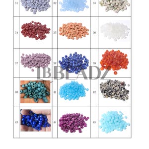 ¡Nuevos colores añadidos! Cuentas de piedras preciosas Pony Beads de 8 x 6 mm: Cuentas redondas sueltas para separar y crear joyas. imagen 6