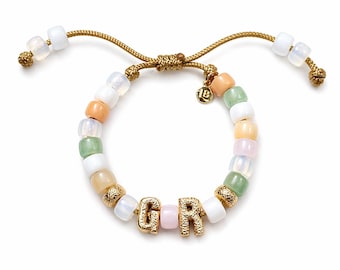 The Palm Court • Natural Gemstone Beaded Bracelet • Personalized