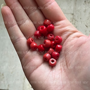 Red Coral Forte Gemstone Bead, No. 11, 8x6mm Wholesale