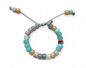 Ipanema • Gemstone Pony Bead Bracelet • Adjustable
