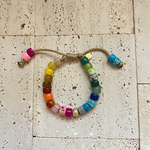 Carnaval, pulsera de piedras preciosas con cuentas Forte