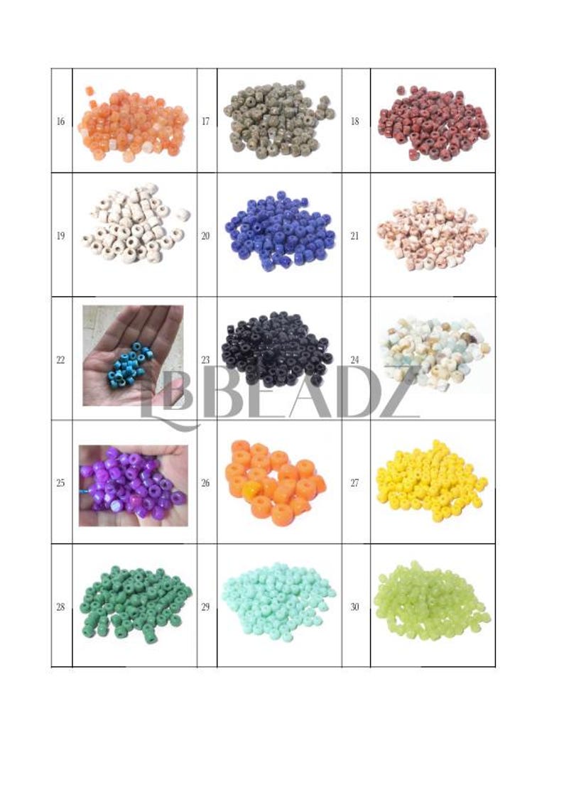 ¡Nuevos colores añadidos! Cuentas de piedras preciosas Pony Beads de 8 x 6 mm: Cuentas redondas sueltas para separar y crear joyas. imagen 5