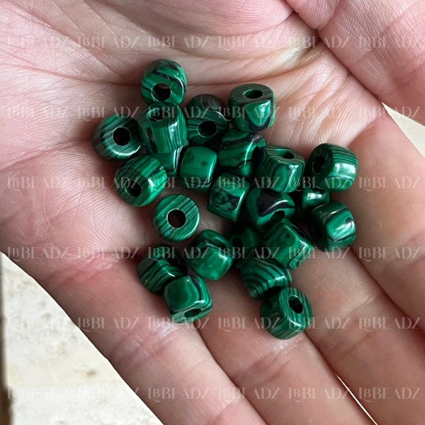 Malachite Forte Gemstone Bead, No. 1, 8x6mm Wholesale