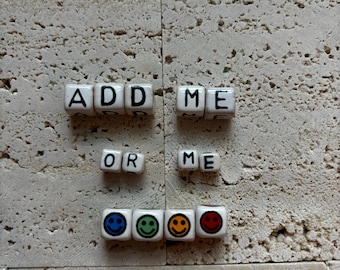 Ceramic Alphabet Letter Beads • Add Ons • 9mm • Cubes