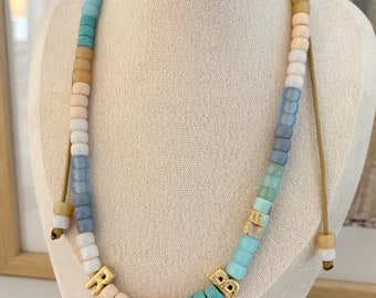 Cindy-rella, Gemstone Beaded, Forte Beads, Adjustable Necklace, Bead Necklace, Bead Necklace Handmade, LB Beadz