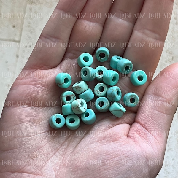 Green Turquoise Forte Gemstone Bead, No. 40, 8x6mm Wholesale