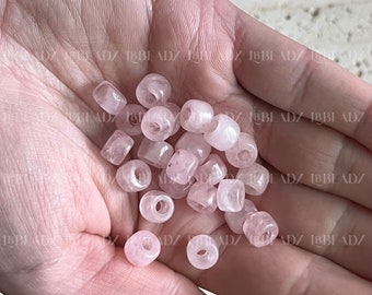 Cuenta de cuarzo rosa Forte, n.° 10, 8 x 6 mm, venta al por mayor