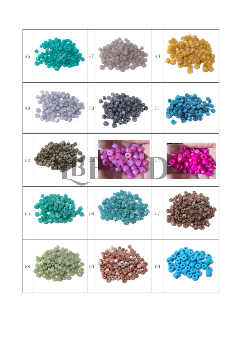 ¡Nuevos colores añadidos! Cuentas de piedras preciosas Pony Beads de 8 x 6 mm: Cuentas redondas sueltas para separar y crear joyas. imagen 7