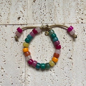 Tukan, Forte Edelstein Pony Perlenarmband, verstellbar