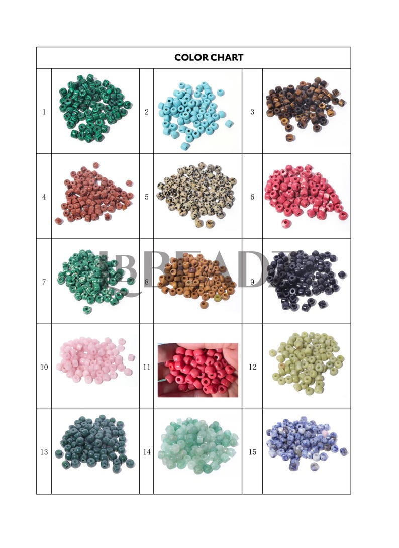 ¡Nuevos colores añadidos! Cuentas de piedras preciosas Pony Beads de 8 x 6 mm: Cuentas redondas sueltas para separar y crear joyas. imagen 4