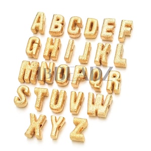 Gold Letter Beads 