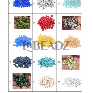 ¡Nuevos colores añadidos! Cuentas de piedras preciosas Pony Beads de 8 x 6 mm: Cuentas redondas sueltas para separar y crear joyas. imagen 8