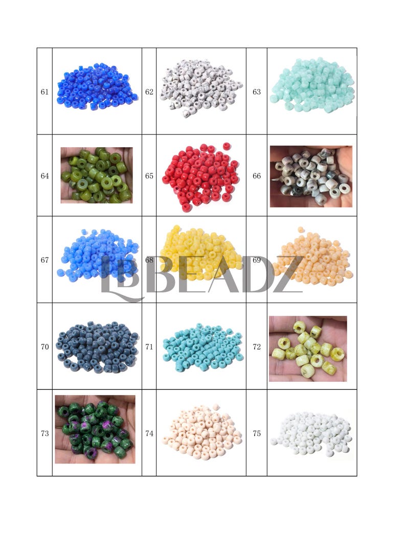 ¡Nuevos colores añadidos! Cuentas de piedras preciosas Pony Beads de 8 x 6 mm: Cuentas redondas sueltas para separar y crear joyas. imagen 8