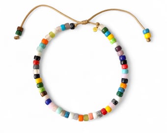 Freestylah Necklace • Gemstone Beaded • Adjustable • LB Beadz