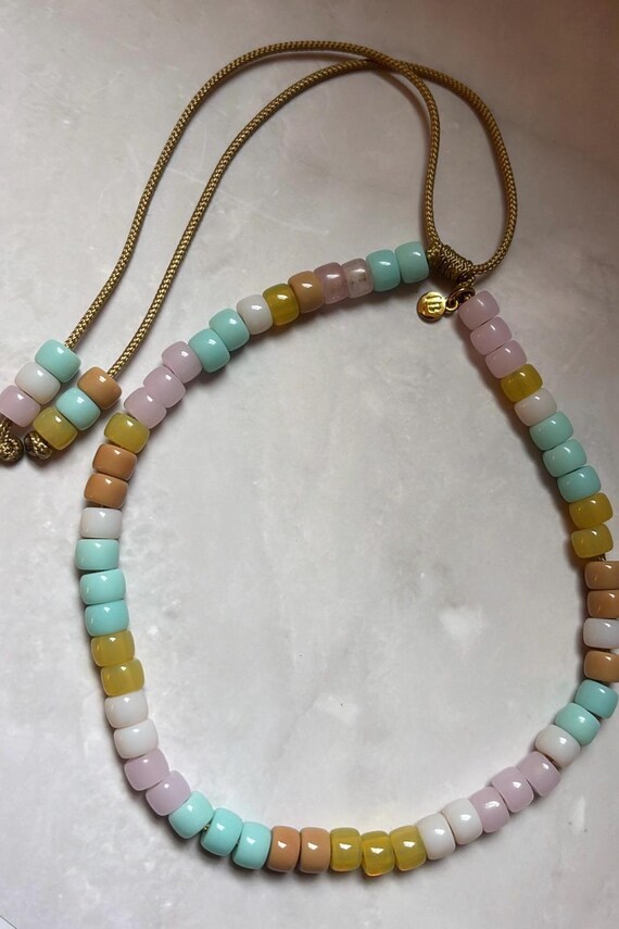 Buy Candy Gemstone Beaded Necklace: Adjustable Multi Color