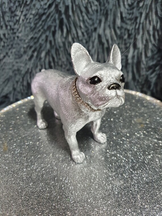 Silver top bulldog ornament