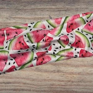 Wassermelone geripptes Stirnband, gedrehtes Stirnband, geknotetes Stirnband, Turban Stirnbänder, Damen Stirnbänder, Krankenschwester Stirnbänder, Mama Stirnbänder