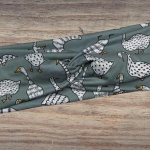 Blue silly goose Headband, Twisted Headband, Knotted Headband, Turban Headbands, Women's Headbands, Nurse Headbands, Mom Headbands
