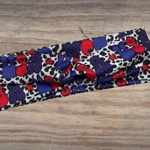 USA dots red white blue 4th of July, Headband, Twisted Headband, Knotted Headband, Turban Headbands, Women's Headbands, Nurse Headbands