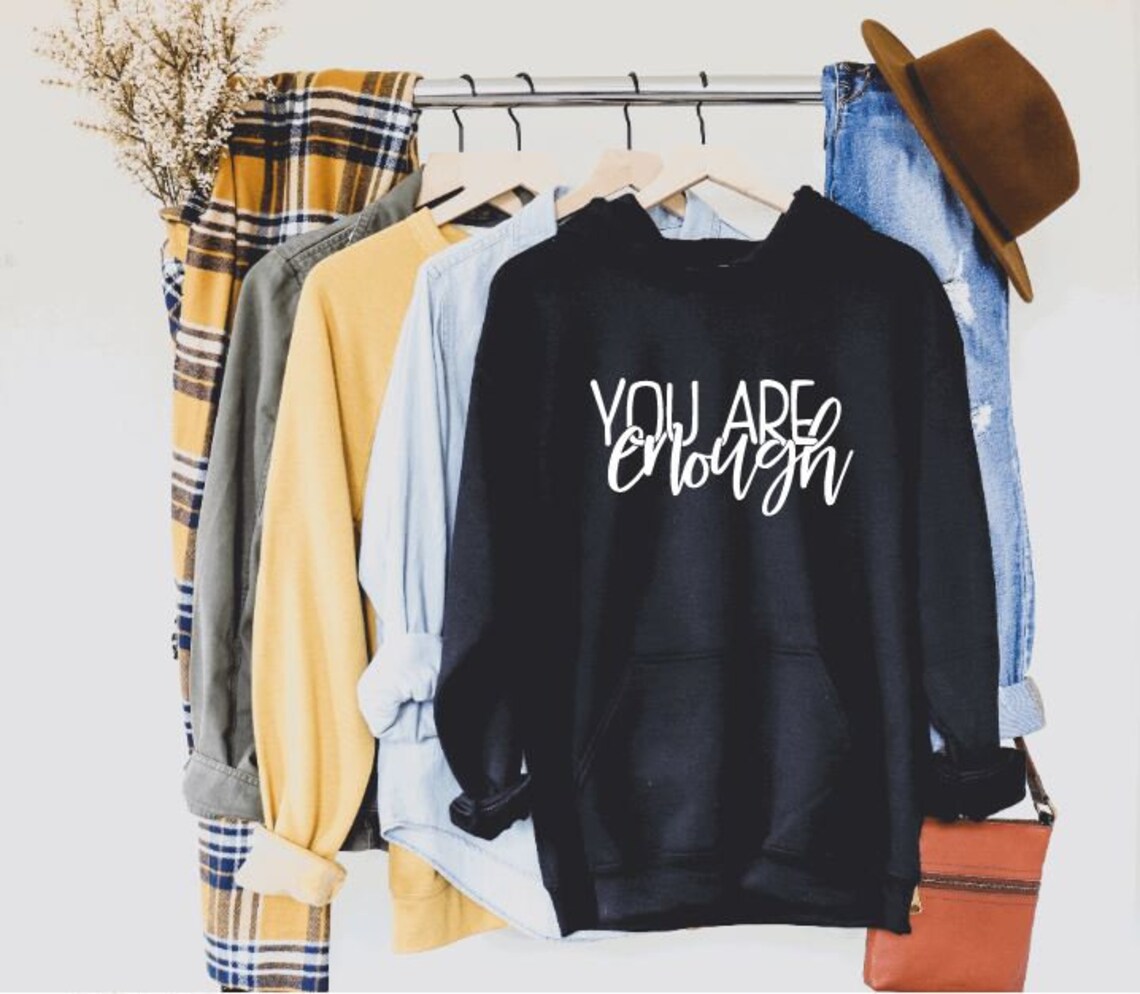 You Are Enough Unisex Hoodie Yoga Meditation Zen Etsy UK