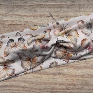 Creme Aquarell Schmetterling Stirnband, Twisted Stirnband, geknotete Stirnband, Turban Stirnbänder, Damen Stirnbänder, Krankenschwester Stirnbänder, Mama Stirnbänder