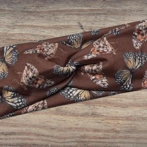 Watercolor butterflies Headband, Twisted Headband, Knotted Headband, Turban Headbands, Women's Headbands, Nurse Headbands, Mom Headbands