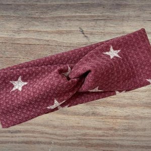 Red stars red white blue 4th of July, Headband, Twisted Headband, Knotted Headband, Turban Headbands, Women's Headbands, Nurse Headbands