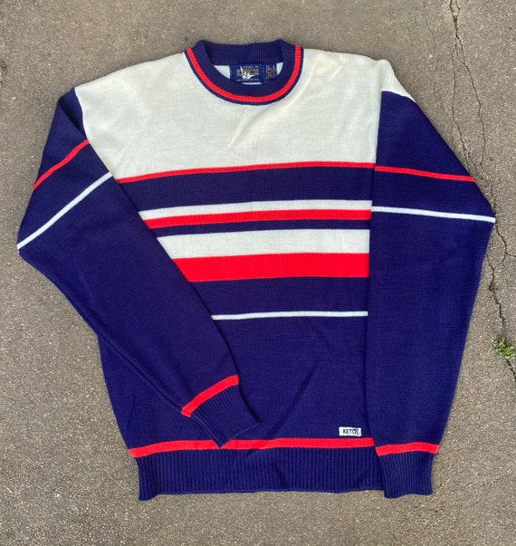 vintage nautical sweater 80s - Gem