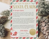 Editable Personalized Letter from Santa Claus, From The Desk of Santa, Christmas Eve North Pole Mail, Instant Download, Printable Template