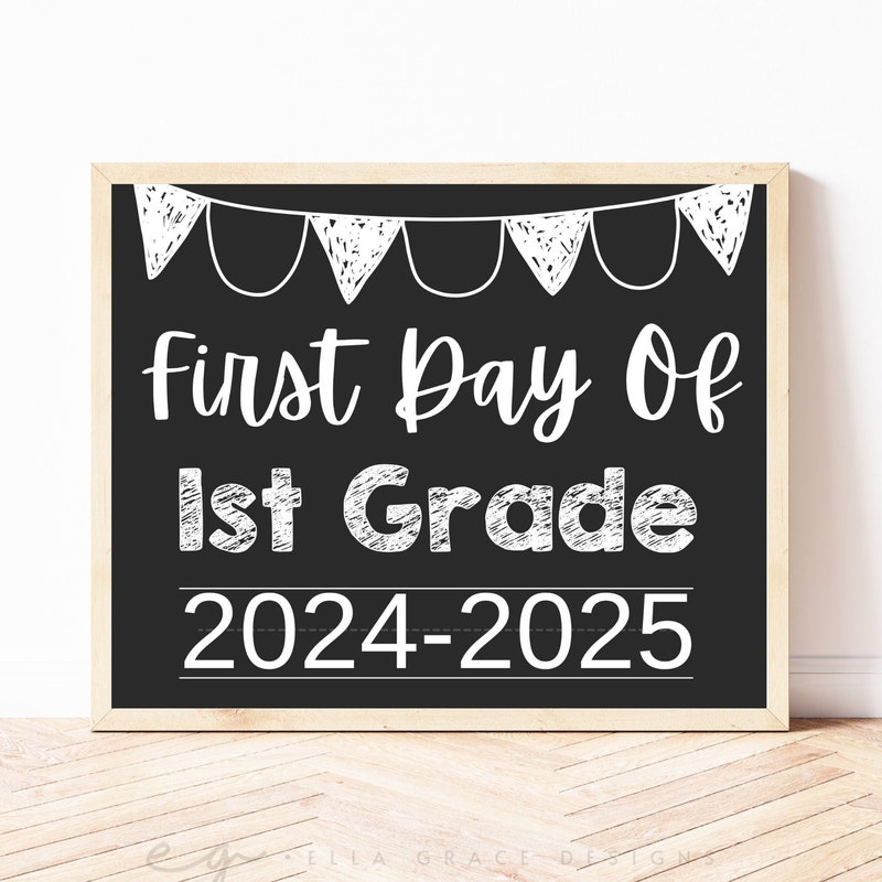 First Day of 1st Grade - Etsy