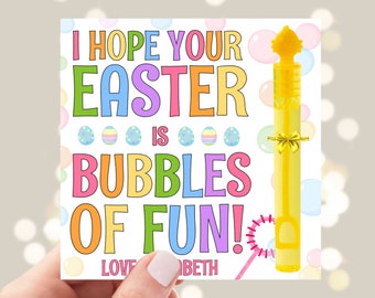 Easter Tag Printable Bubbles, Easter Tags Bubble, Easter Tag For Bubbles, Easter Printable Bubbles, Printable Easter Tags For Classmates