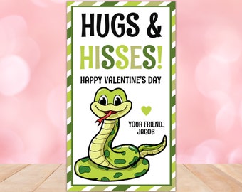 Snake Valentines Day Tag, Snake Valentines Day Cards, Snake Valentines Cards, Classroom Valentines Boys, Editable Valentine Tags Boys