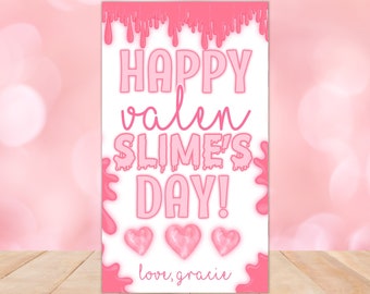 Slime Valentine Printable Editable, Slime Valentine Tag Printable, Slime Valentine Card, Slime Valentine Printable