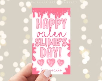Slime Valentine Printable Editable, Slime Valentine Tag Printable, Slime Valentine Card, Slime Valentine Printable