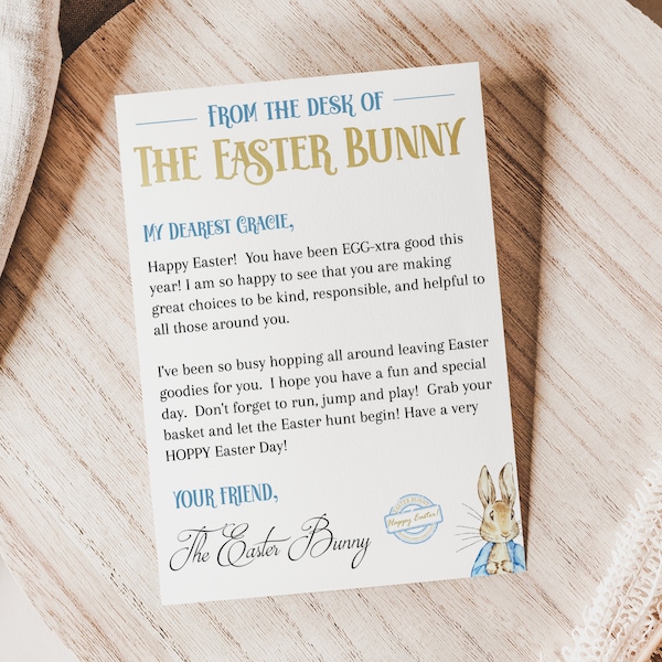 Letter From Easter Bunny Editable, A Letter From The Easter Bunny, Letter From The Easter Bunny Template, Letter From Easter Bunny Printable