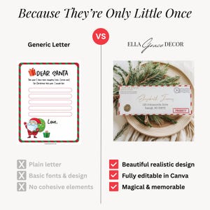 Printable North Pole envelope template with classic holiday design, adds a realistic Santa touch to your child's Christmas experience