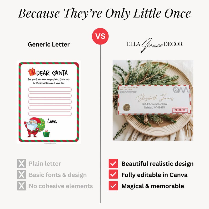 Printable North Pole envelope template with classic holiday design, adds a realistic Santa touch to your child's Christmas experience