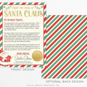 EDITABLE, Letter From Santa, Printable, Santa Letter, North Pole Santa ...