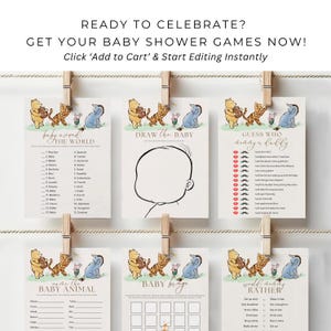 Editable Winnie The Pooh Classic Party Games