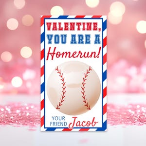 Baseball Valentines Day Card