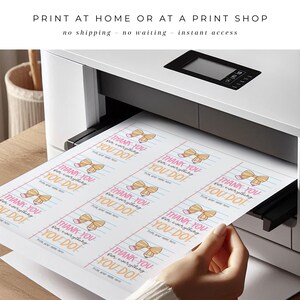 printable teacher gift tag for end of year thank you gift from student preppy style